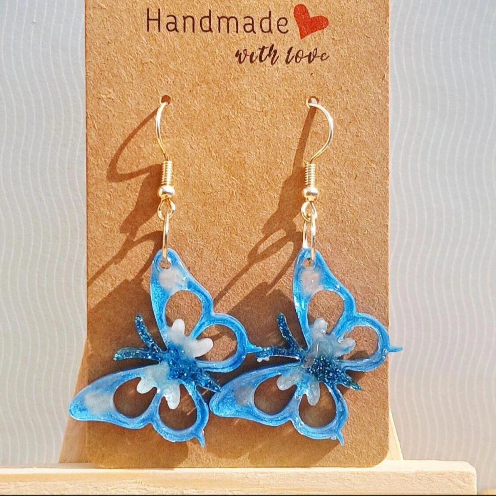 Boucles d'oreilles papillons bleus 🦋  – photo 2